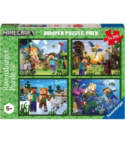 Capa do artigo Minecraft Puzzle 4x100 Bumper Pack