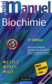 Mini Manuel; Biochimie ; Cours Et Qcm/Qroc (3e Édition)