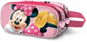Capa do artigo Minnie Mouse Lying Estojo Duplo 3D, Rosa