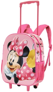 Capa do artigo Minnie Mouse Lying Mochila 3D com Rodas Pequena, Rosa