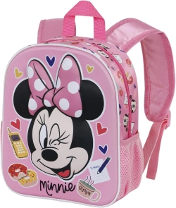 Capa do artigo Minnie Mouse Wink Mochila 3D Pequena, Rosa