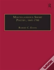 Capa do artigo Miscellaneous Short Poetry, 1641â€“1700
