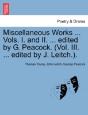 Miscellaneous Works ... Vols. I. And Ii. - Preview