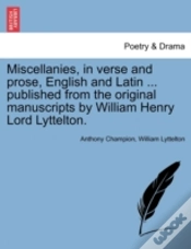Capa do artigo Miscellanies, In Verse And Prose, Englis