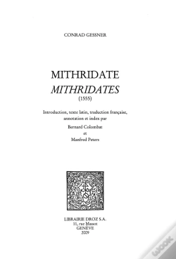 Capa do artigo Mithridate ; Mithridates (1555) ; Introduction, Texte Latin, Trad Par B. Colombat Et Manfred Peters