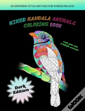 Mixed Mandala Animals Coloring Book Dark Edition