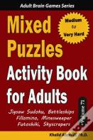 Mixed Puzzles Activity Book For Adults