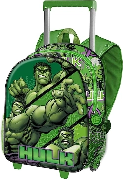 Capa do artigo Mochila Hulk 3D Destroyer com trolley 34cm