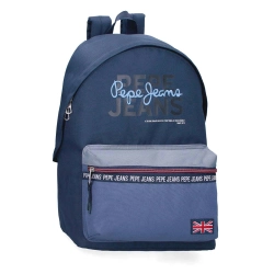 Capa do artigo Mochila Pepe Jeans Seldon Azul 2025 44X31X17,5Cm Adaptável A Trolley 410084265130