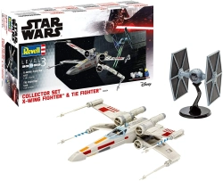 Capa do artigo Model Kit Revell Collector Set Star Wars X-Wing & TIE Fighter