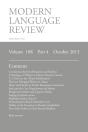 Modern Language Review  (108:4) October 2013 - Preview
