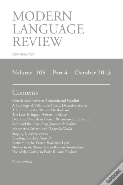 Capa do artigo Modern Language Review  (108:4) October 2013