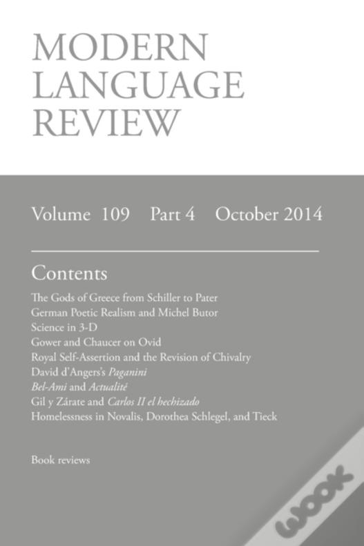 Modern Language Review (109: 4) October 2014