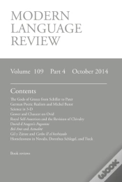 Capa do artigo Modern Language Review (109: 4) October 2014
