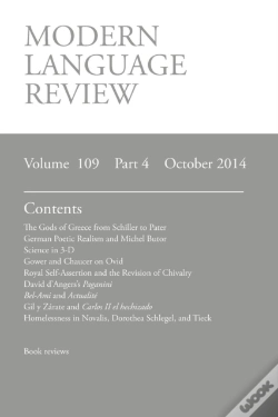 Capa do artigo Modern Language Review (109: 4) October 2014