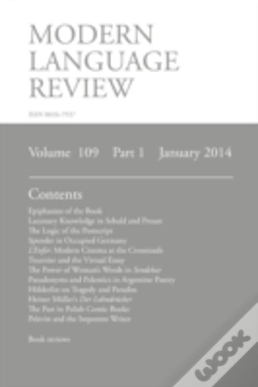 Modern Language Review (109:1) January 2014