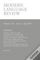 Modern Language Review (110