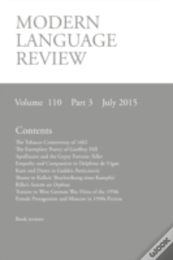 Capa do artigo Modern Language Review (110