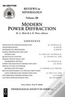 Modern Powder Diffraction