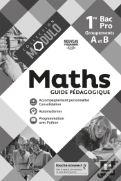 Capa do artigo Modulo : Maths ; 1re Bac Pro, A & B ; Corrigé