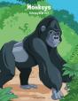 Monkeys Coloring Book 1   2 - Preview