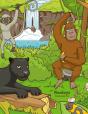 Monkeys Coloring Book 3   4 - Preview