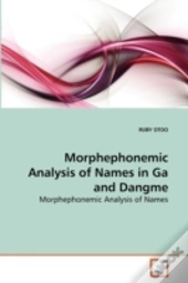 Morphephonemic Analysis Of Names In Ga A