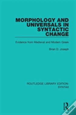 Capa do artigo Morphology And Universals In Syntactic Change