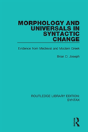 Morphology And Universals In Syntactic Change - Preview
