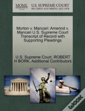 Capa do artigo Morton V. Mancari: Amerind V. Mancari U.S. Supreme Court Transcript Of Record With Supporting Pleadings