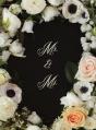 Mr. & Ms. Flowered Wedding Guest Book - Preview