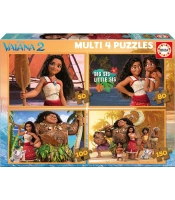 Capa do artigo Multi 4 Puzzles Educa 50-80-100-150 Vaiana 2