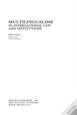 Capa do artigo Multilingualism In International Law And Institutions