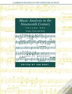 Capa do artigo Music Analysis In The Nineteenth Century: Volume 1, Fugue, Form And Style
