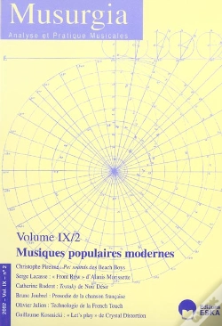 Capa do artigo Musurgia Volume Ix/2 ; Musiques Populaires Modernes