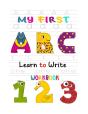 My First Learn To Write Workbook - Preview