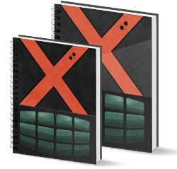 Capa do artigo My Hero Academia X Pack Caderno A4 + A5, Cinza