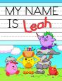 My Name Is Leah: Fun Dinosaur Monsters T - Preview