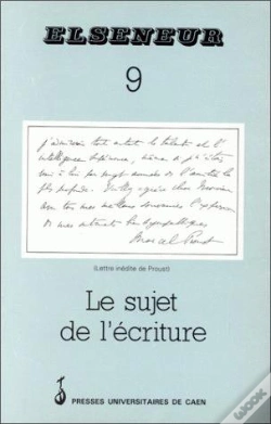 Capa do artigo N  9, Mai 1994 :  Le Sujet De L Ecriture Precede D Une Lettre Inedite  De Proust