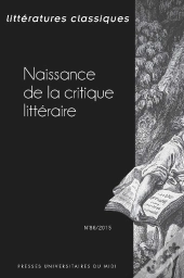 Naissance De La Critique Litteraire