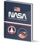 NASA Infinity Caderno A4 Papel Quadriculado, Azul - Preview