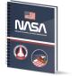 NASA Infinity Caderno A5 Papel Quadriculado, Azul - Preview