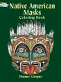 Native American Masks Coloring Book - Preview