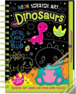 Capa do artigo Neon Scratch Art Dinosaurs