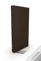 Net Bible, Thinline Large Print, Genuine Leather, Brown, Thumb Indexed, Comfort Print