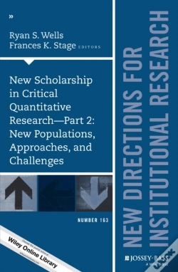 Capa do artigo New Scholarship In Critical Quantitative Research, Part 2: New Populations, Approaches, And Challenges