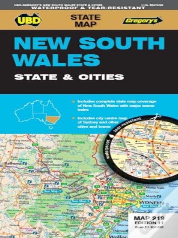 New South Wales State & Cities Map 219 11th Ed Waterproof