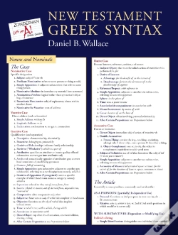 Capa do artigo New Testament Greek Syntax Laminated Sheet