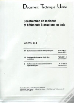Capa do artigo Nf Dtu 31.2 Construction De Maisons Et Batiments A Ossature En Bois
