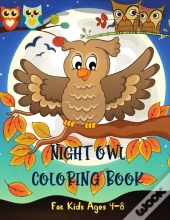 Night Owl Coloring Book For Kids Ages 4-8